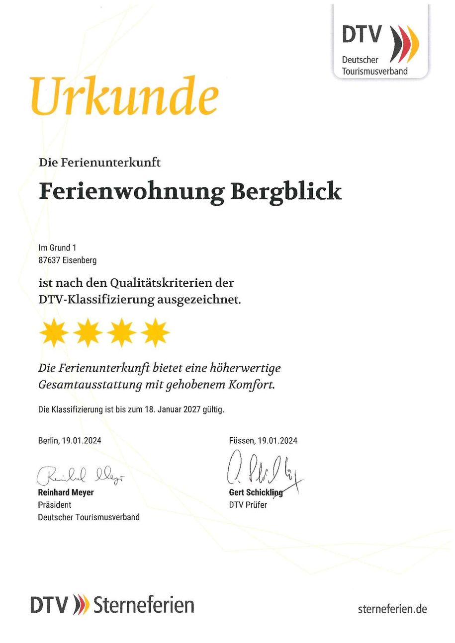 Urkunde Bergblick