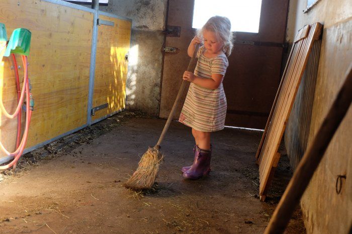 auf dem Bauernhof geht die Arbeit nie aus