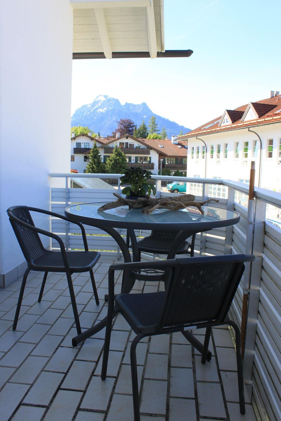 Balkon mit Bergblick