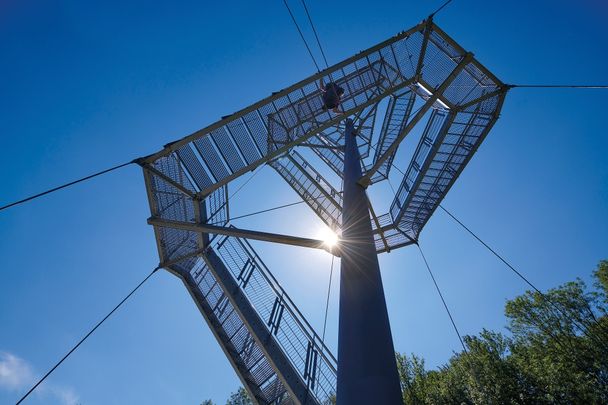 Iller Aussichtsturm von unten, Erlebnisstaustufe