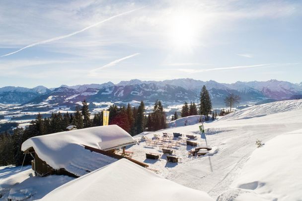 Hochbichl Hütte an der Familienabfahrt