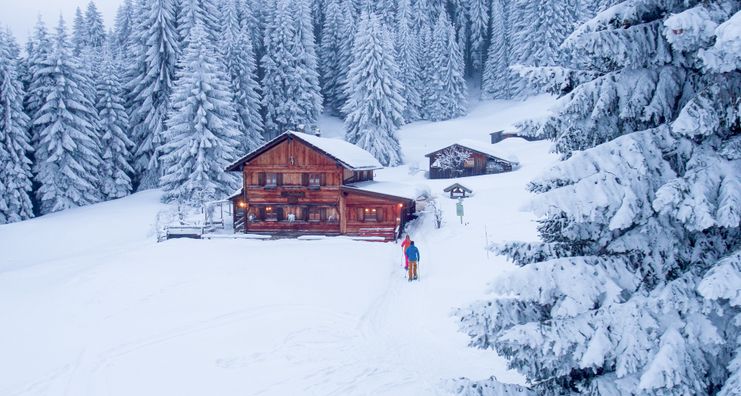 Edelsberghütte im Winter