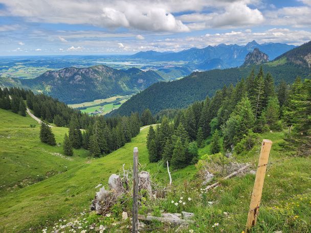 Blick vom Breitenberg auf das Voralpenland