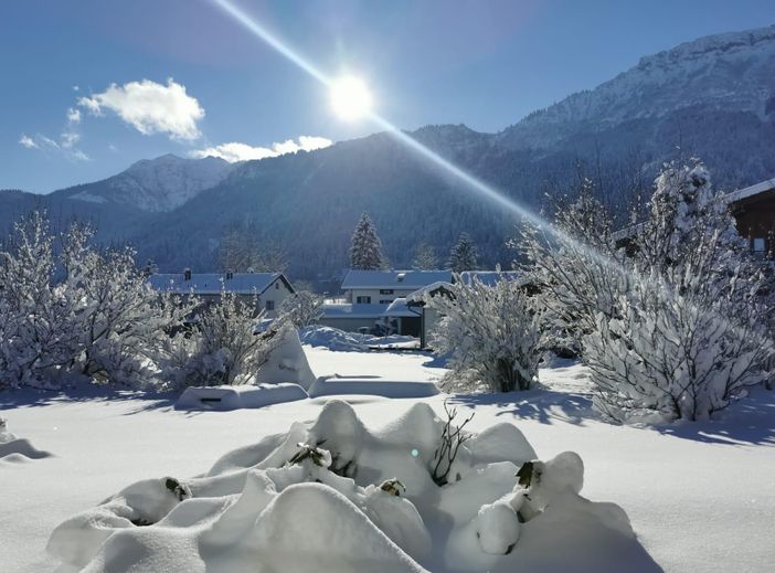 Winter- Blick in die Berge