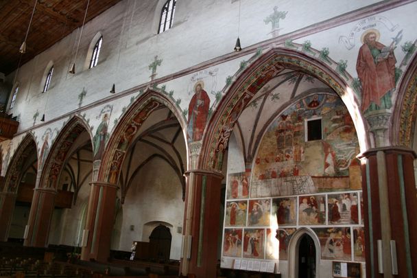 Freskenzyklus aus dem 15. Jh. in der Kirche Unser Frauen in Memmingen.