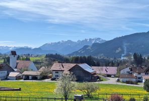 Der Alpenblick aus unserem Haus