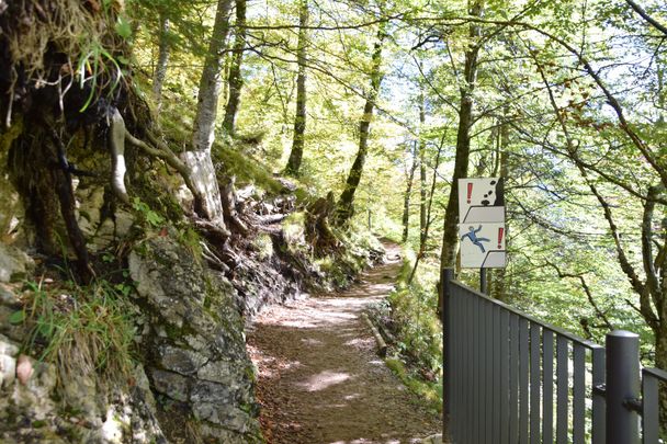 Wanderweg nach der Überquerung der Marienbrücke