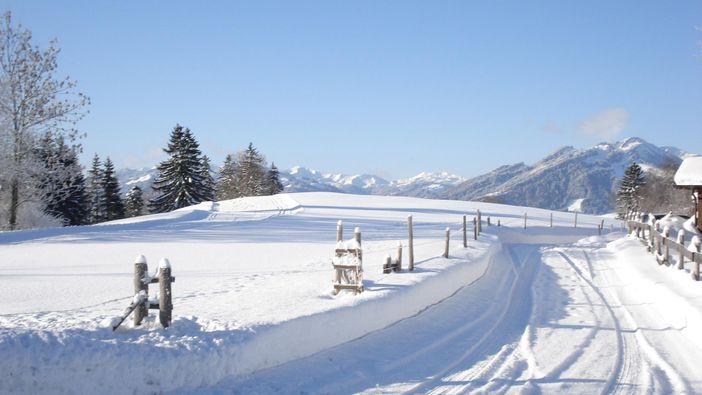 Winterwanderweg  bei Hinang