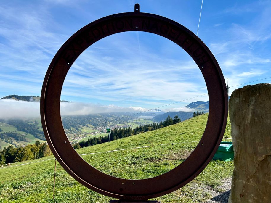 Hündle mit Blick ins Tal!