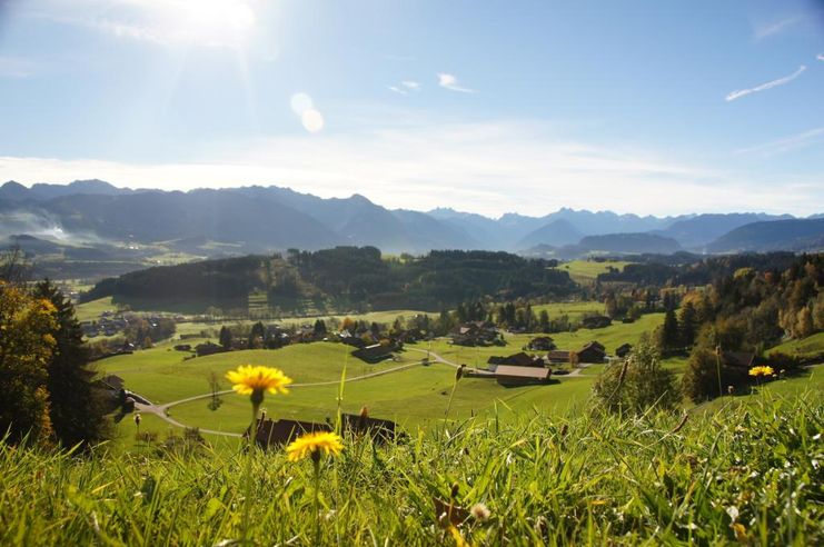 Aussicht auf Hüttenberg bei Ofterschwang