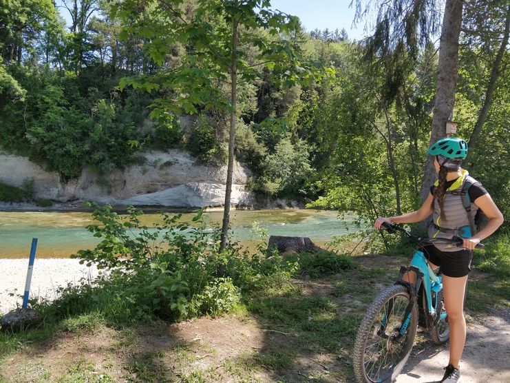 Radtour entlang der Iller bei Kempten