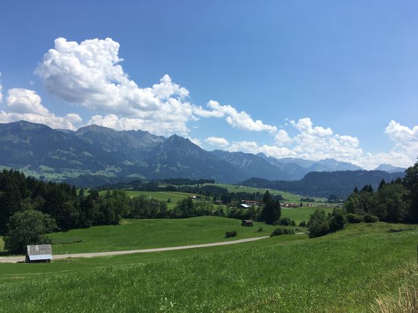 Aussicht auf die Allgäuer Bergwelt