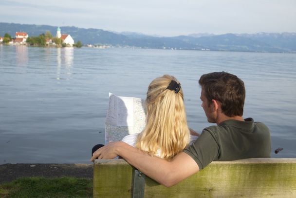 Blick auf die Wasserburger Halbinsel