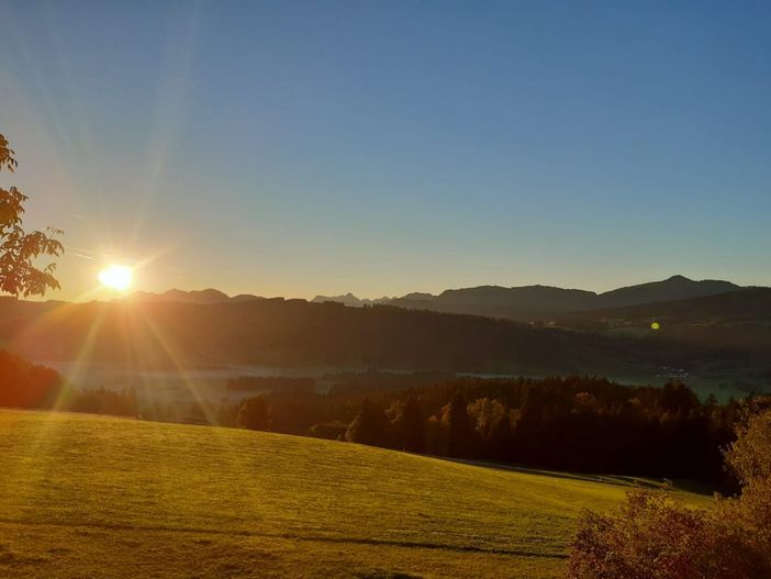 Sonnenaufgang vom Balkon