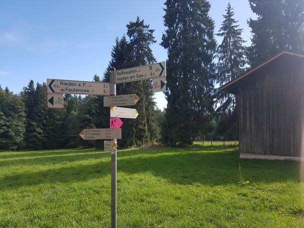 Beschilderung am Koppenkreuz