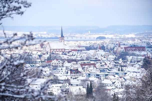 Mindelheim Dächer Winter