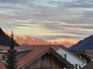 Zugspitzblick vom Balkon der Wohnung