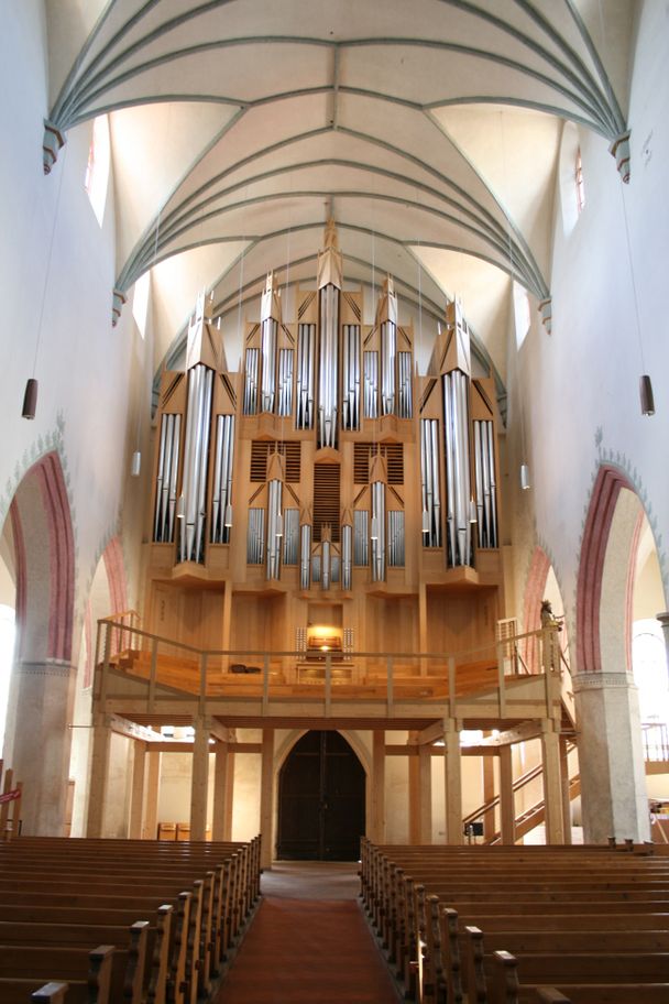 Die Goll-Orgel von 1998 in St. Martin in Memmingen.